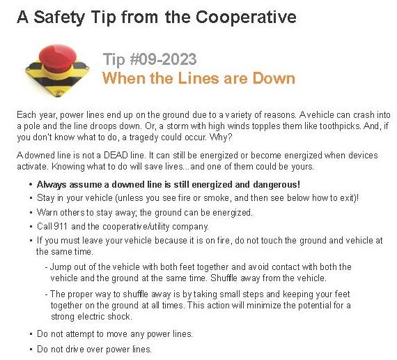 Power line safety tip